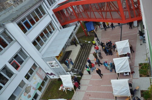 Weihnachtsmarkt von oben