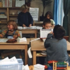 1998 beim Lernen im Klassenzimmer
