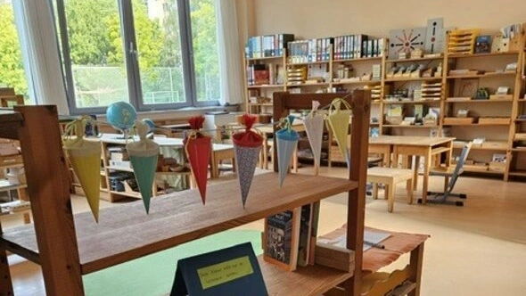 Lernraum zum Schulanfang dekoriert.