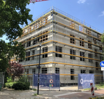 Rohbau von Norden drittes OG