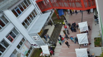 Weihnachtsmarkt von oben